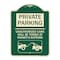 Signmission Private Parking Unauthorized Cars Will Towed Owners Expense Alum Sign, 18" L, 24" H, G-1824-23268 A-DES-G-1824-23268 - alternate 1